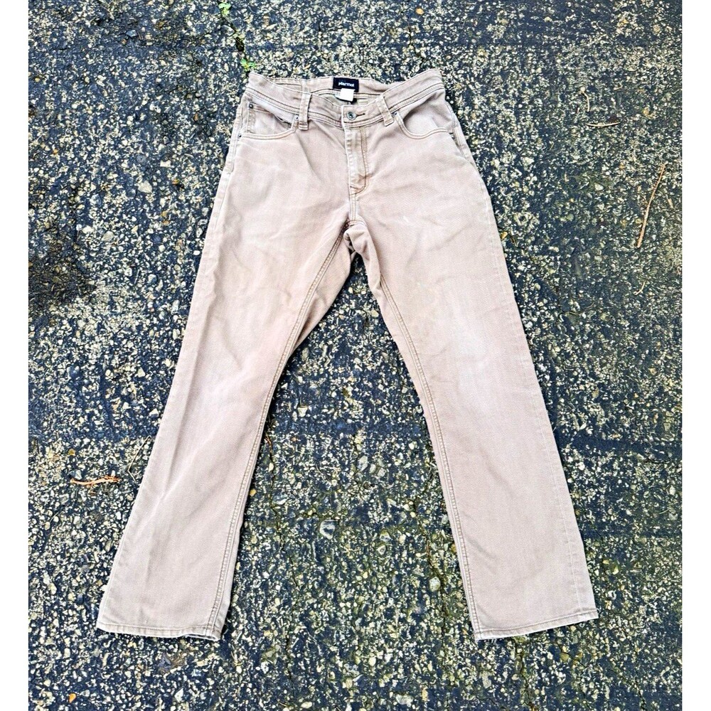 Marmot Mens Size 30 Canvas Hiking Pants Tan Khaki Outdoor Climbing Casual
